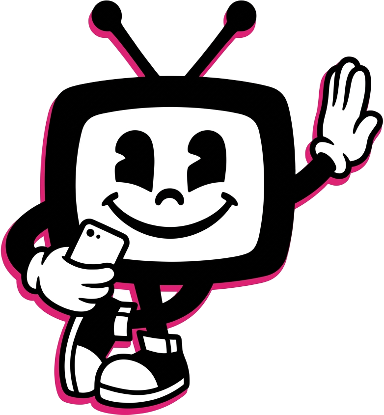 MA'AM mascot leaning on the lettering